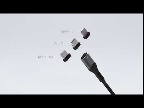 VOLTA Spark: One Magnetic Charging Cable for All Your Devices (USB Type PD, Lightning & Micro USB)