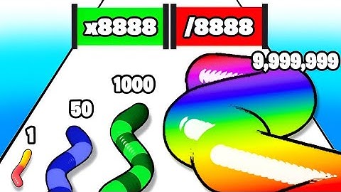 Gummy worms run 3d - Snake Run max level game ( Satisfaction asmer game) 