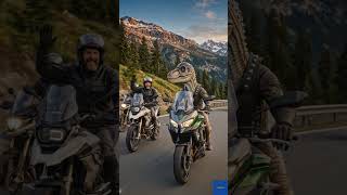 Dinosaur Riding a Motorcycle! #3danimation #aishorts #animation