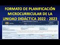 PLANIFICACIÓN MICROCURRICULAR DE LA UNIDAD DIDÁCTICA 2022 - 2023