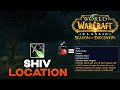 Shiv rune location  season of discovery wow