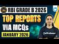 Top Reports Via MCQs | January 2026 | Reports for RBI Grade B 2026 | NABARD Grade A