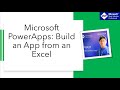 Microsoft PowerApps: Build an App from an Excel