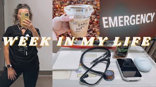 REGISTERED NURSE WEEK IN MY LIFE: emergency department RN, 12 hour shifts, being honest, vlog