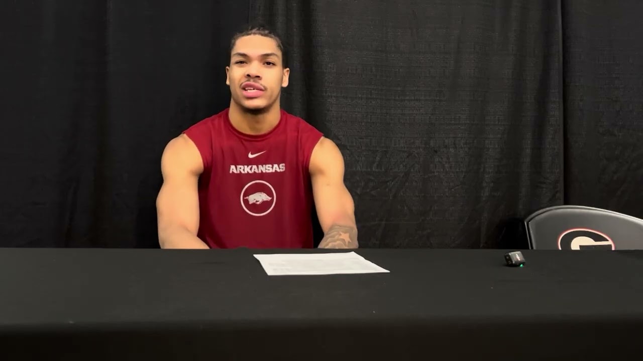 Darius Acuff press conference: Georgia 90, Arkansas 76