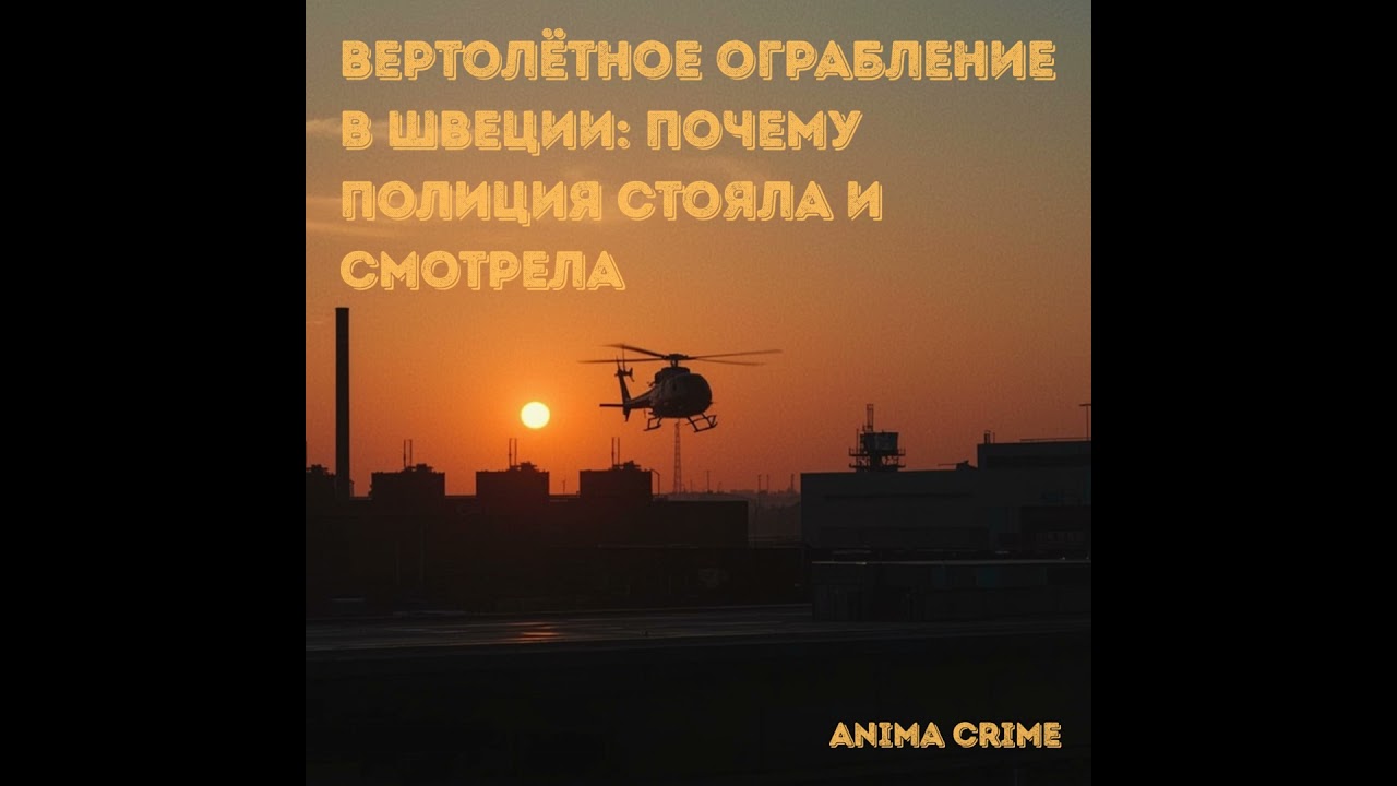 Вертолётное ограбление в Швеции: почему полиция стояла и смотрела