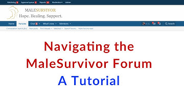 MaleSurvivor Forum Tutorial