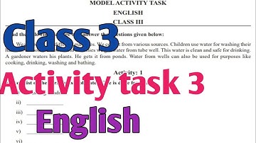Class 3, model activity task 3, English//তৃতীয় শ্রেণি, মডেল একটিভিটি টাস্ক 4,ইংলিশ,part 3//