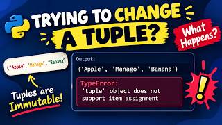 Details Can You Change a Tuple in Python 🤔 | TypeError Explained News