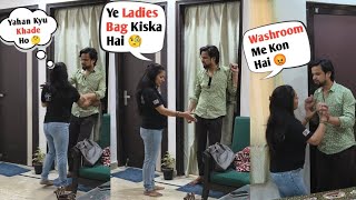 Washroom Me Kisko Chupa Rakha Hai 😡 II Hiding Someone II Prank On Wife 😜 II Jims Kash #prank