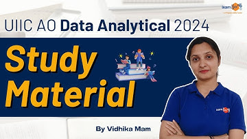 UIIC AO Data Analyst 2024 || Top Study Material for Success || By Vidhika Mam