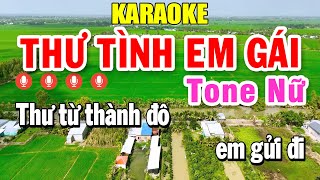 Thư Tình Em Gái Karaoke Tone Nữ Âm Thanh Nhạc Sống 2026