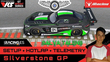 Iracing Hotlap @Silverstone G.P// Mercedes GT3 // setup+telemetry 1:47,795  Salva Talens