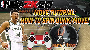 NBA 2K20 MOVE TUTORIAL - HOW TO SPIN DUNK/SPIN LAYUP IN NBA 2K20 WITH HAND CAM!