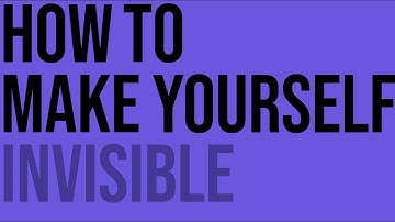 How To Make Yourself Invisible Camera Trick