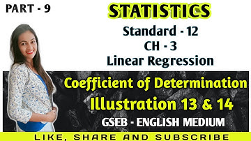 Linear Regression | Coefficient of Determination | Statistics std 12 | English Medium | GSEB