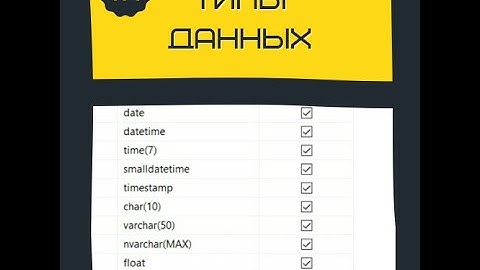 MS SQL Server - Типы данных