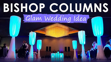 GLAM WEDDING IDEA | BISHOP COLUMN DRAPING