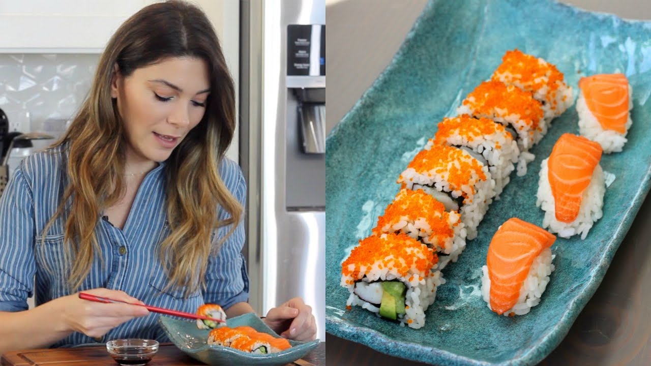 evde sushi nasil yapilir california roll sushi tarifi canan kurban youtube susi lezzetli yemekler susi tarifleri