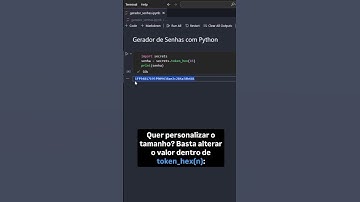 Crie Senhas Seguras com Python! | #shorts
