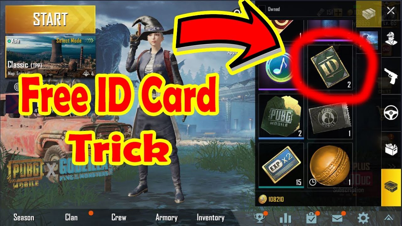 How To Get Free ID Card In PUBG Mobile. No UC Buy. Free ID Card Trick In  PUBG. - 