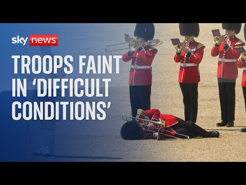 At least three troops faint in military parade inspected by Prince William