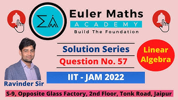 Solution of IIT - JAM 2022 | Mathematics | Question Number - 57