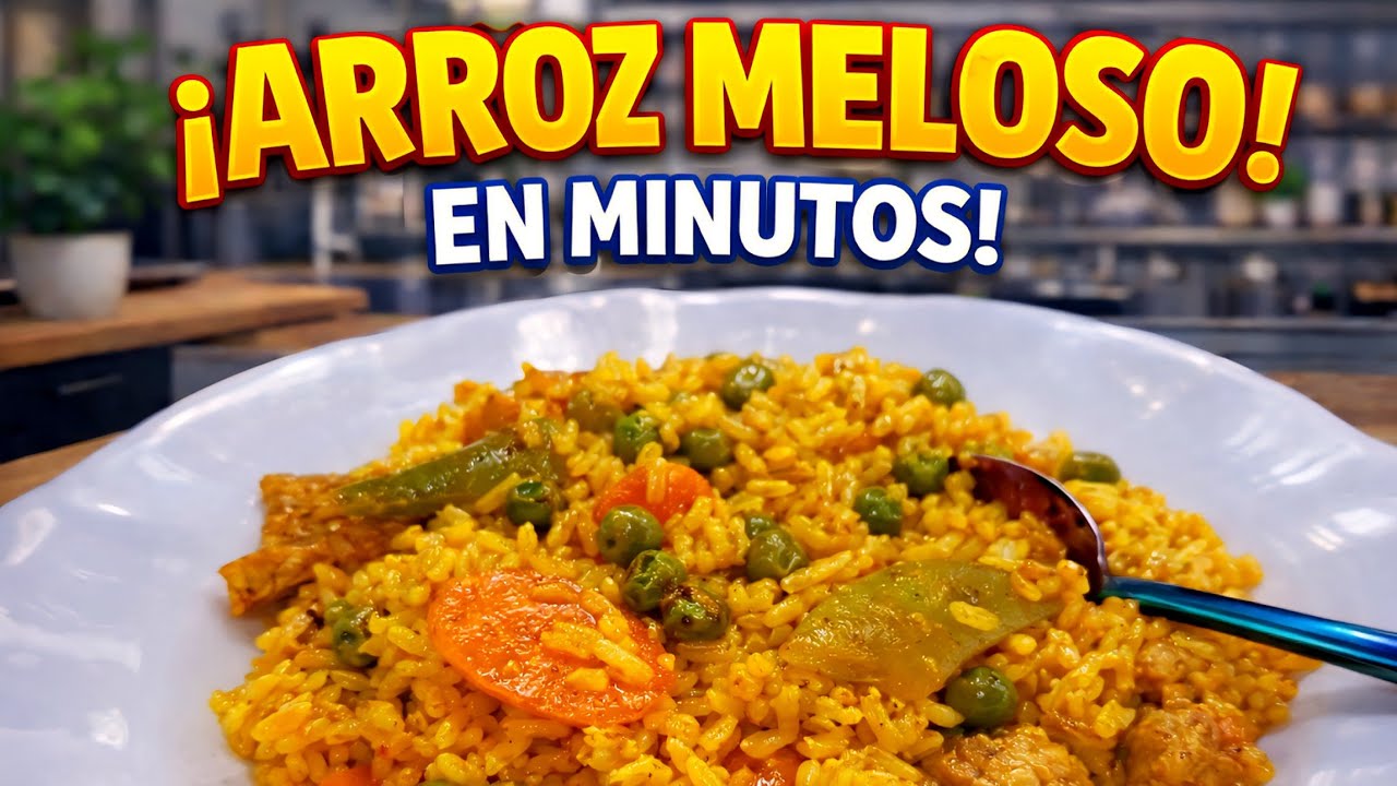 Arroz meloso fácil y rápido listo en minutos 