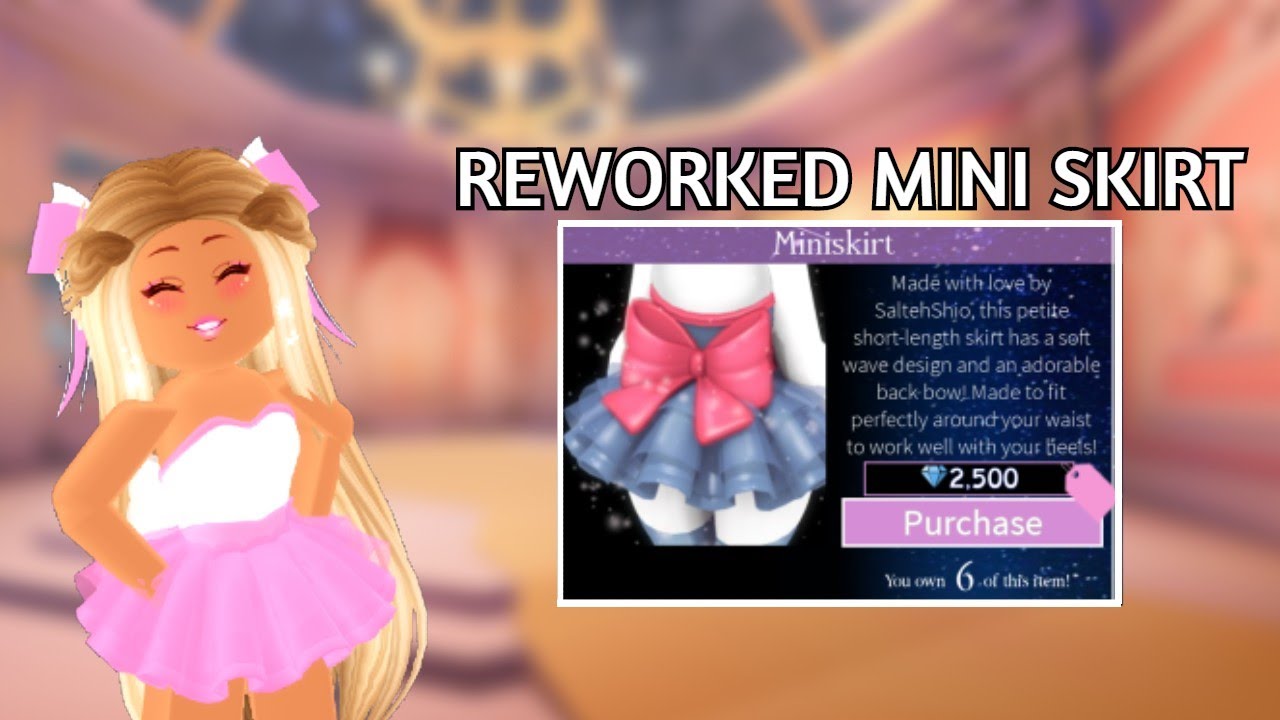 New Reworked Miniskirt Roblox Royale High Youtube - roblox royale high mini skirt