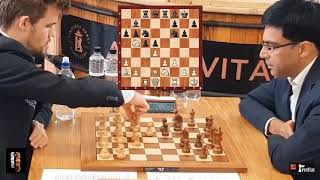 Carlsen vs Anand | Intense fight in the Nimzo Indian | Lindores Abbey 2019