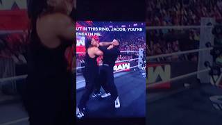 Jacob fatu attacks roman reigns #wwe #wwerawhighlight #wweraw