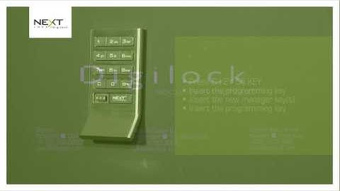 How to add Manager Keys to a Digilock Axis Keypad lock