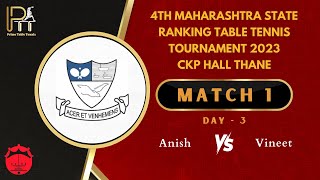 : Anish vs Vineet || Men's Category || Match - 1 || DAY - 3 || 12-October-2024