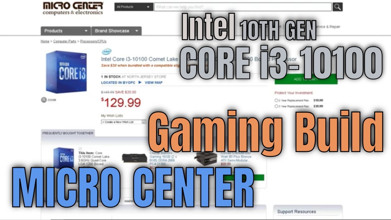 Intel I310100 Budget Gaming PC Computer Build in 2020 at Microcenter