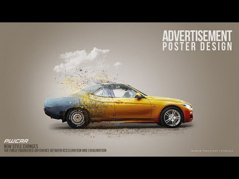 Make a Car Advertisement Poster Manipulation Concept in Photoshop