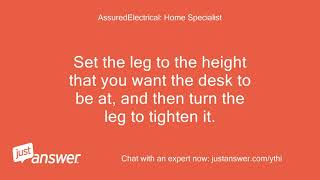 I have an Ikea Galant a-leg that will not stay in place when