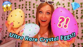 HATCHING 3 ULTRA RARE *CRYSTAL* MYSTERY SURPRISE EGGS!!😱🥚TikTok Mystery Eggs | Rhia Official♡ *ASMR*