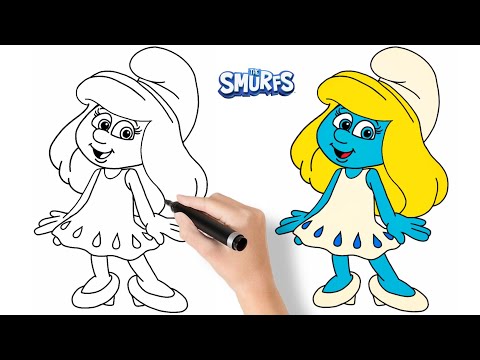 تعل م رسم سنفورة من كرتون السنافر خطوة بخطوة وبطريقة سهلة