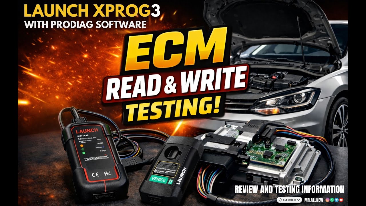 Launch XProg 3 + DBScar7 Prodiag Software Step-by-Step Testing VW ECM Read & Write Testing| 