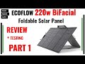 EcoFlow 220w BiFacial Solar Panel Review and Testing