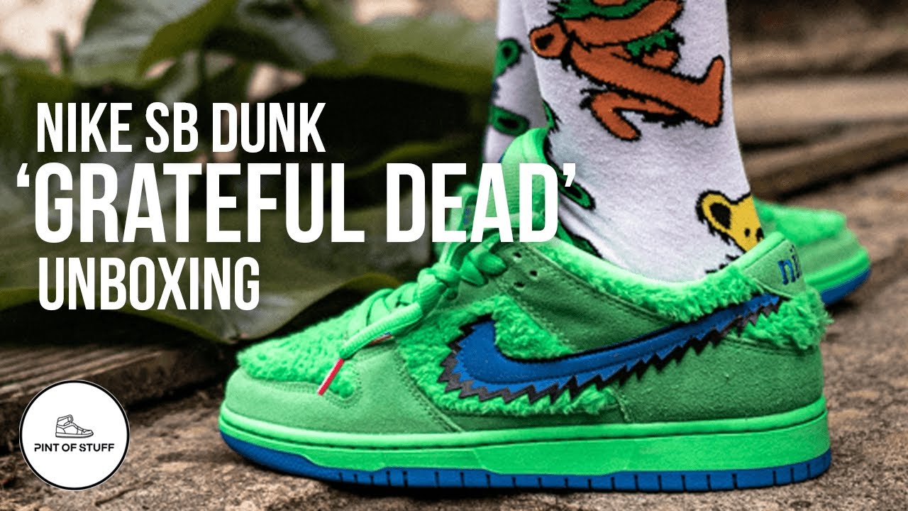 Nike SB Dunk Low Pro QS Grateful Dead Shoes - Electric Green