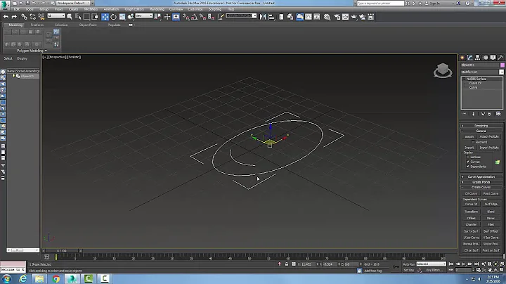 3ds Max  10-19 Modifying NURBS Objects   Create Curves Rollout   CV Curve