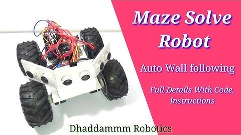 ©😉Maze Solve Full Tutorial | Three Ultrasonic sensors wall follower with code Subscribe, Dhaddammm