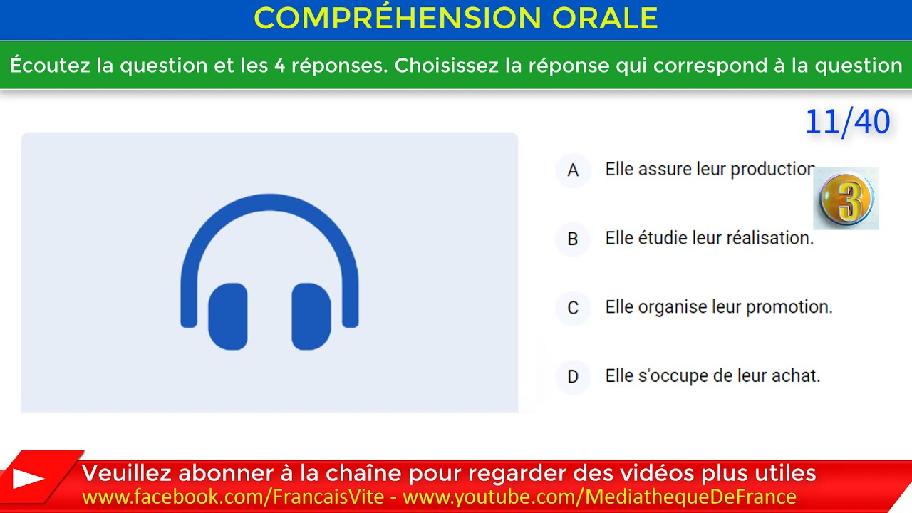 🎯 Test TCF, Test d'entraînement au TCF, Réussir TCF Numéro 8, Partie 1