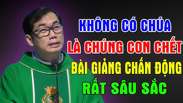 KHÔNG CÓ CHÚA LÀ CHÚNG CON CHẾT | Bài Giảng Chấn Động Rất Sâu Sắc Của Lm Phaolô Lưu Quang Bảo Vinh