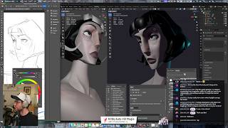 Stylized art study and chatting ✏️ 2d concept to 3d sketch in Blender