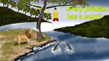 Lion ,snake and crocodile puzzle cartoon || Every problam has a solution.