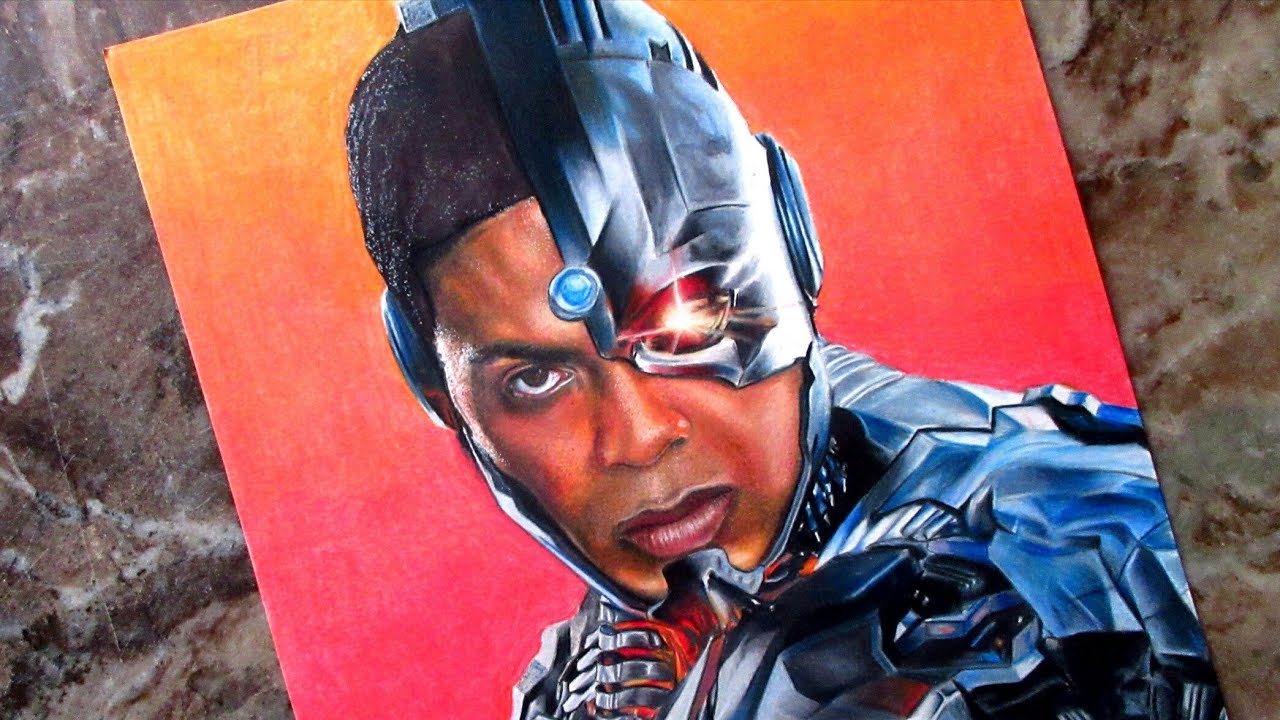 Drawing Cyborg Ray Fisher Justice League 2017 - YouTube