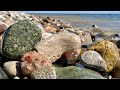 A walk on a lake huron beach full of incredible rocks