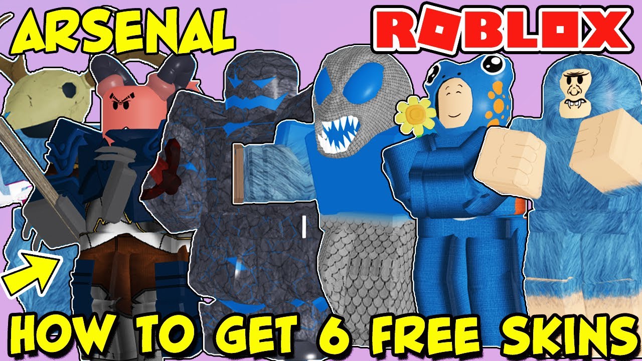 How To Get 6 Free New Skins In Arsenal Roblox All Cryptids And Froggy Skin Youtube - cool pro roblox skins